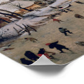 Winterlandschap met Birdval, 1601 Poster (Hoek)