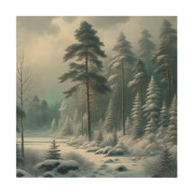 Winterlandschap met bomen