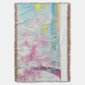 Winterlandschap met gesneeuwde bomen waterverf deken (Voorkant Verticaal)