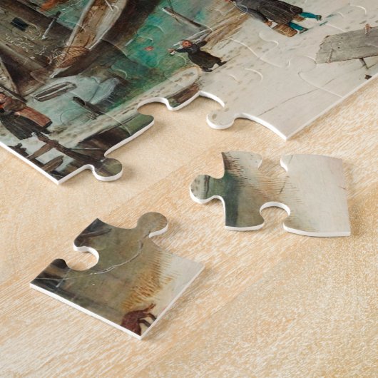 Winterlandschap met ijsberen - Avercamp Legpuzzel (Zijkant)