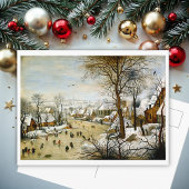 Winterlandschap met ijsboers briefkaart