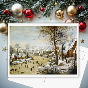Winterlandschap met ijsboers briefkaart
