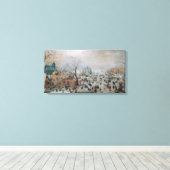 Winterlandschap met Skaters door Hendrick Avercamp Canvas Afdruk (Insitu (Houten vloer))