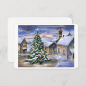 Winterlandschap met sneeuwdorp (Voorkant / Achterkant)