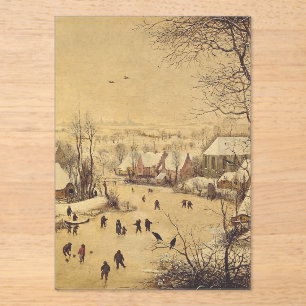 Winterlandschap met vogelval door Pieter Brueghel Acryl Uitnodigingen