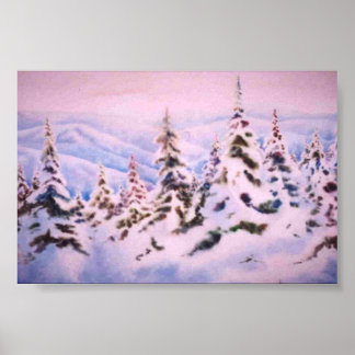 Winterlandschap Mini-Poster Poster