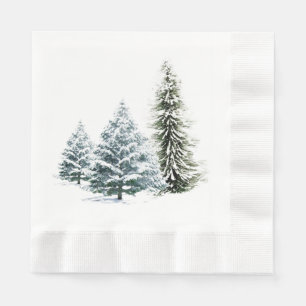 WINTERLANDSCHAP MUNTJE EET SERVETTEN