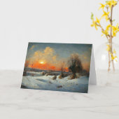Winterlandschap nr. 1 Blank Wenskaart van 5 x 7 in Kaart (Gele Bloem)