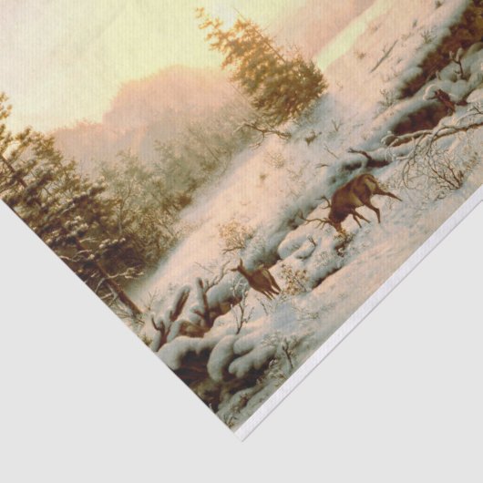 Winterlandschap, ontkoppeling tissuepapier (Detail)