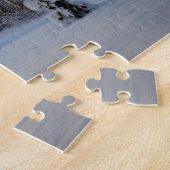 Winterlandschap op het platteland op Sunset Legpuzzel (Zijkant)