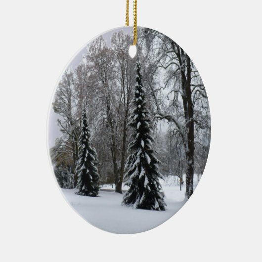 Winterlandschap Ornament sneeuwbomen (Rechts)
