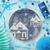 Winterlandschap Papieren Bordje (Feest)