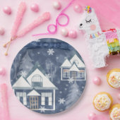 Winterlandschap Papieren Bordje (Feest)