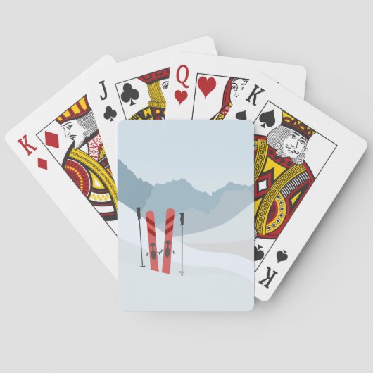 Winterlandschap Pokerkaarten (Achterkant)