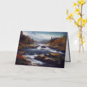 Winterlandschap Rocky River Mountains Kaart (Gele Bloem)