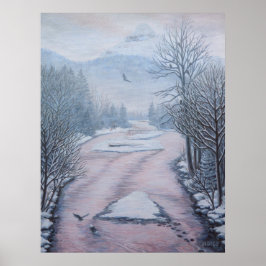 Winterlandschap Schilderen 9 Eagles Cheakamus Poster