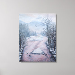 Winterlandschap Schilderen 9 Eagles River Print
