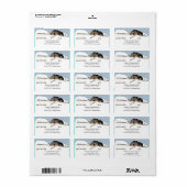 Winterlandschap Schuur Adresetiketten Etiket (Full Sheet)