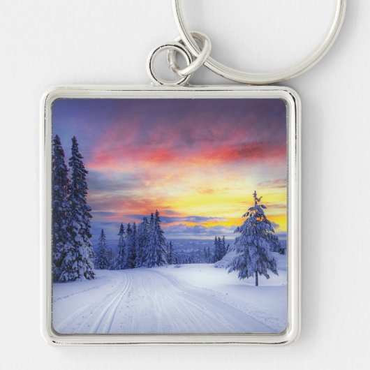 Winterlandschap Sleutelhanger (Voorkant)