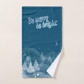 Winterlandschap Sneeuw Blauw Vakantie Bad Handdoek (Handdoek)