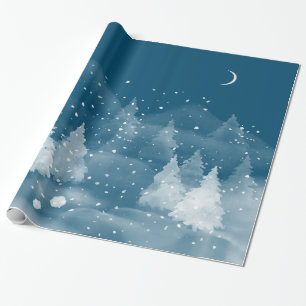 Winterlandschap Sneeuw Cadeaupapier