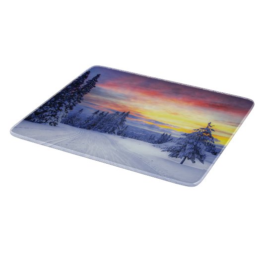 Winterlandschap Snijplank (Hoek)