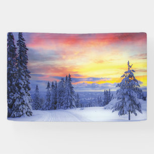 Winterlandschap Spandoek
