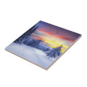 Winterlandschap Tegeltje (Zijkant)