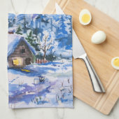 Winterlandschap Theedoek (Quarter Fold)