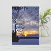 Winterlandschap, vorstwinternacht kaart (Staand voorkant)