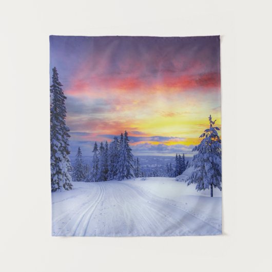 Winterlandschap Wandkleed (Voorkant)