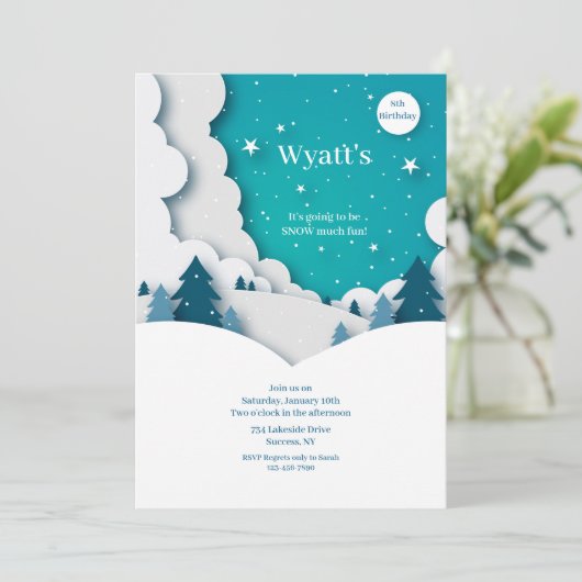 Winterlandschapsfeestdagen Kaart (Staand voorkant)