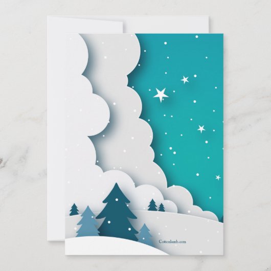 Winterlandschapsfeestdagen Kaart (Achterkant)