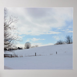 Winterlandschapsfoto Poster