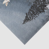 WinterlandschapsWaterverf Wolf Moose Scene Tissuepapier (Detail)