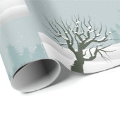 Winterlandschapswerkpapier Cadeaupapier (Rol Hoek)