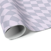 Winterlavender Warped Checkered Cadeaupapier (Rol Hoek)