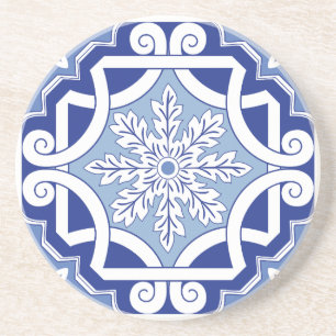 Winterleaf Scroll Zandsteen Onderzetter