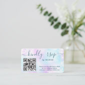 Winterlegant Weddenschap RSVP online met QR-code Informatiekaartje (Staand voorkant)