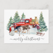  winterlek voor rendiermeisje briefkaart (Voorkant)