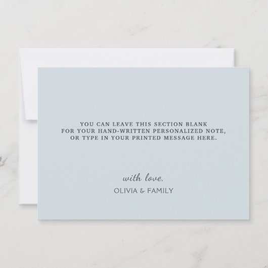 Winterloof, hulstbessen, Feest Bedankkaart (Achterkant)