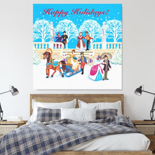 Winterloop Canvas Afdruk (Insitu (Slaapkamer))