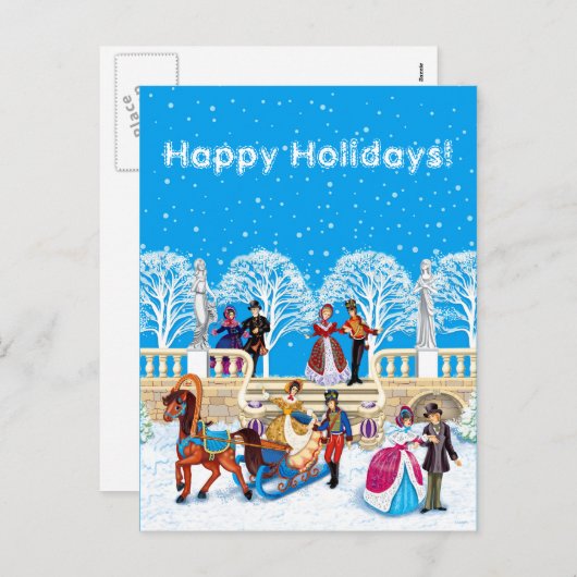 Winterloop Feestdagenkaart (Voorkant / Achterkant)