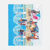 Winterloop Fleece Deken (Voorkant)