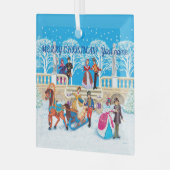 Winterloop Glas Ornament (Voorkant links)