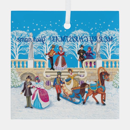 Winterloop Glas Ornament (Achterkant)