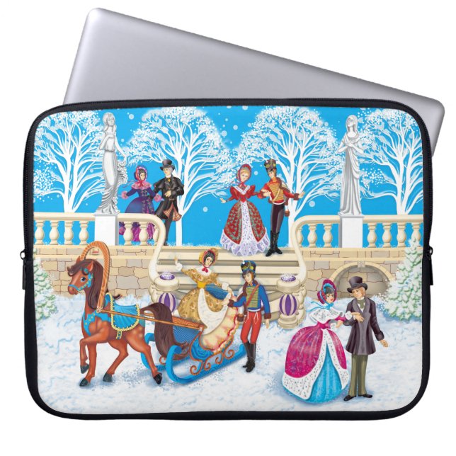 Winterloop Laptop Sleeve (Voorkant)