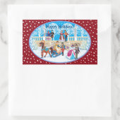 Winterloop Rechthoekige Sticker (Tas)