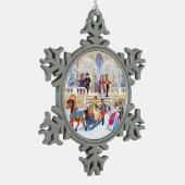 Winterloop Tin Sneeuwvlok Ornament (Links)