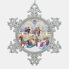 Winterloop Tin Sneeuwvlok Ornament